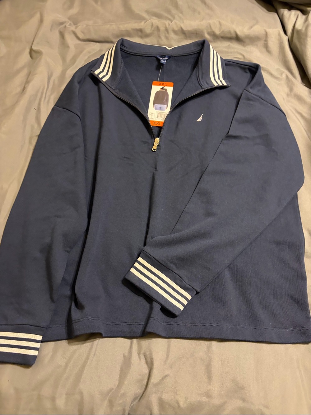 Nautica Women’s Navy Quarter-Zip Pullover Sweater